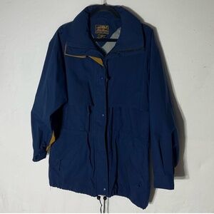 Vintage Eddie Bauer Navy Blue Utility Style Light Jacket W Goretex Lamination L